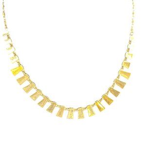 Vintage Gold-Tone Choker Necklace Geometric Egyptian Revival